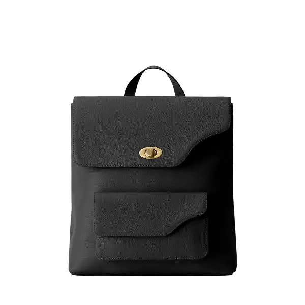 DANEAULT The Janette Backpack - Large Italian Leather Backpack with Front Pocket for Women - Travel, School & Everyday Use - Adjustable Straps - Classic Style & Lightweight - Women's Backpack - Ash