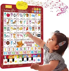 Spanish-English Bilingual 26-Letter Sound Book, Children's Early Education Alphabet and Word Learning Machine, Electronic Educational Digital Device