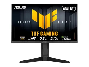 ASUS TUF Gaming Series 5 23.8” 1080P Monitor (VG249QML5A) - Fast-IPS, 240Hz, 0.3ms, G-SYNC Compatible, FreeSync Premium, 99% sRGB, Height Adjustable, DisplayWidget, Gaming AI, 3 yr Warranty