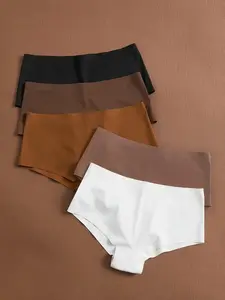 Women's Solid Color Panty, Breathable Comfy Knicker for Daily Wear, Women's Underwear for All Seasons