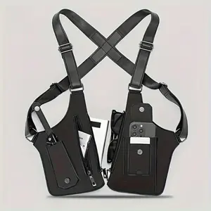 Adjustable Underarm Backpack for Men and Women Anti-Theft Hidden Storage Premium Leather Lightweight Pocket Waist Bag with Versatile Design and Comfortable Straps