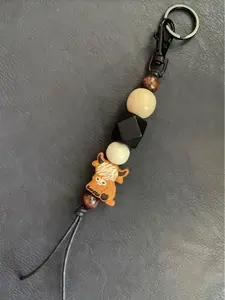 Black and Brown Highland Cattle Keychain