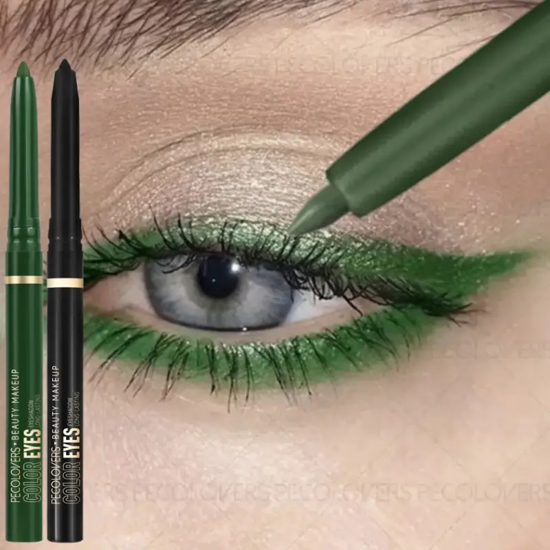1PC Waterproof No-Smudge Eyeliner Gel Pen | Long-Lasting Smooth Application, Green - Eye Makeup Cosmetics for Women, Waterproof Eyeliner Pencil, Eye Makeup Product