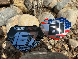 Full Color Chrome BMX Number Plate Decals