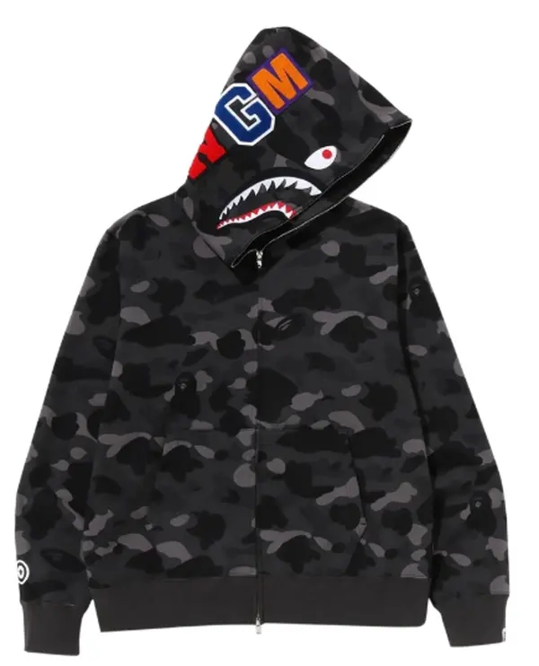 BAPE Color Camo Shark Full Zip Hoodie Black Men's 1J20-115-003-BLACK BAPE Color Camo Shark Full Zip Hoodie Black Men's 1J20-115-003-BLACK