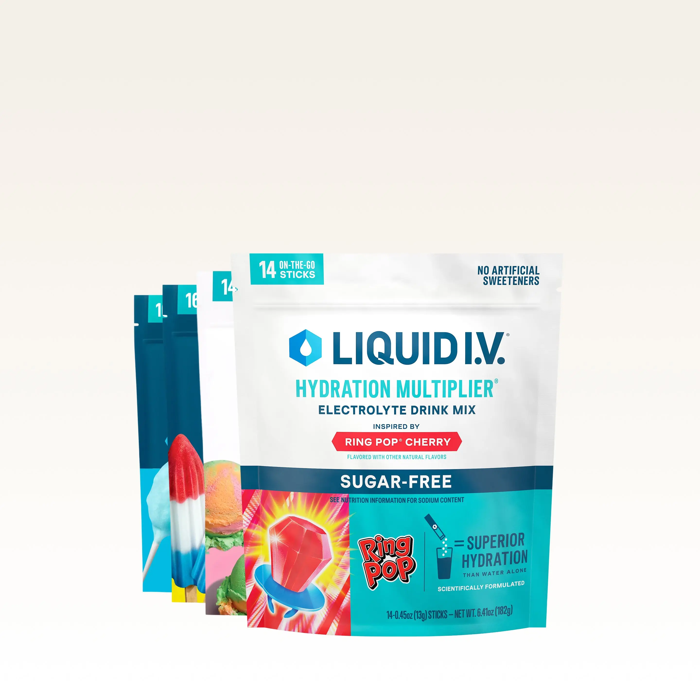 Liquid I.V. Hydration Multiplier - Celebration Bundle - Hydration Powder Packets | Electrolyte Powder Drink Mix | Convenient Single-Serving Sticks | 8 Vitamins & Nutrients | 4 Pack (60 Servings)