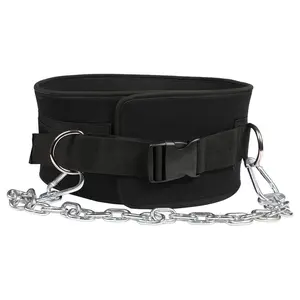 Weightlifting Waist Belt with Chain, Men's Training Equipment for Pull Ups, Dips, Squats, Muscle Strengthening, Bodyweight Exercises