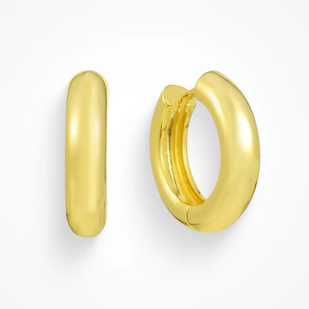 EVRY JEWELS Gold or Silver Plated Women's Hypoallergenic Off Duty Hoops