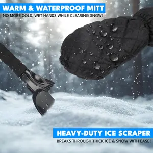 Car Snow Shovel, 2-in-1 Multi-function Snow Plow, Which Can Effectively Remove Snow From The Front Windshield And Windows, De-icing
