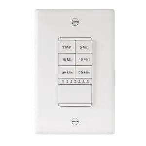 LIDER 30-Minute Hour Countdown Timer Switch, In-Wall, Neutral Required, LED Indicator, Timer for Fans or Lighting, Wall Plate Included