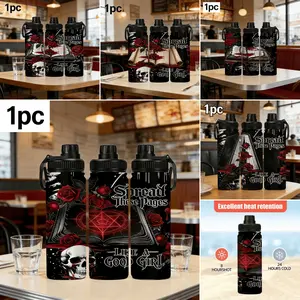 20oz Stainless Steel Insulated Water Bottle, Dark Romantic Print, Portable Cup for Car, Home, Office, Travel, Birthday Gift