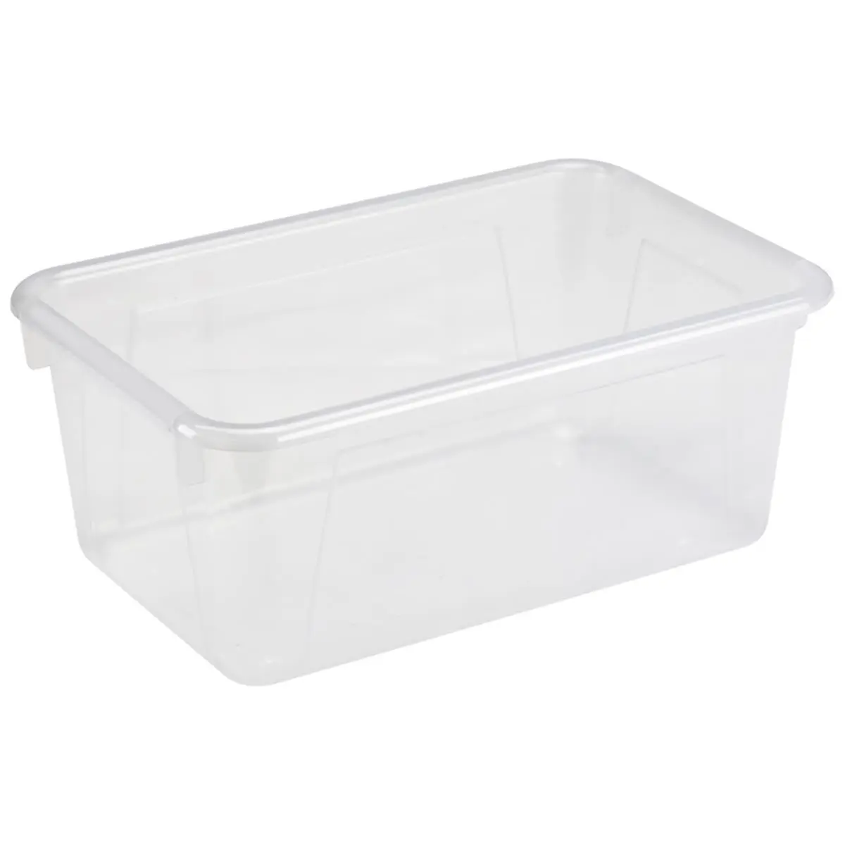 212 MAIN Translucent Plastic Rectangle Cubby Bin Organiser - 5-Pack Standard-Size Boxes, Commercial School Furniture for PK+ Grade