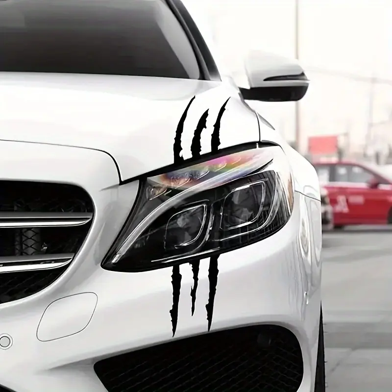 Magic Claw Vinyl Car Stickers - Waterproof, Sun Resistant, Scratch Resistant Decorative Car Decal Stickers, Suitable for Bumpers and Bodies, Claw Shaped Design, 2-piece Set
