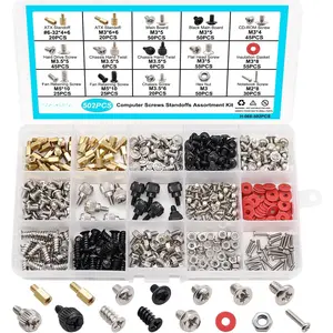 502 count  Screws  Kit, Motherboard Standoffs Screws PC Screws for PC Fan, PC Case, HDD Hard Drive, Laptop, SSD, CD-ROM,  for DIY Installation & Repair of
