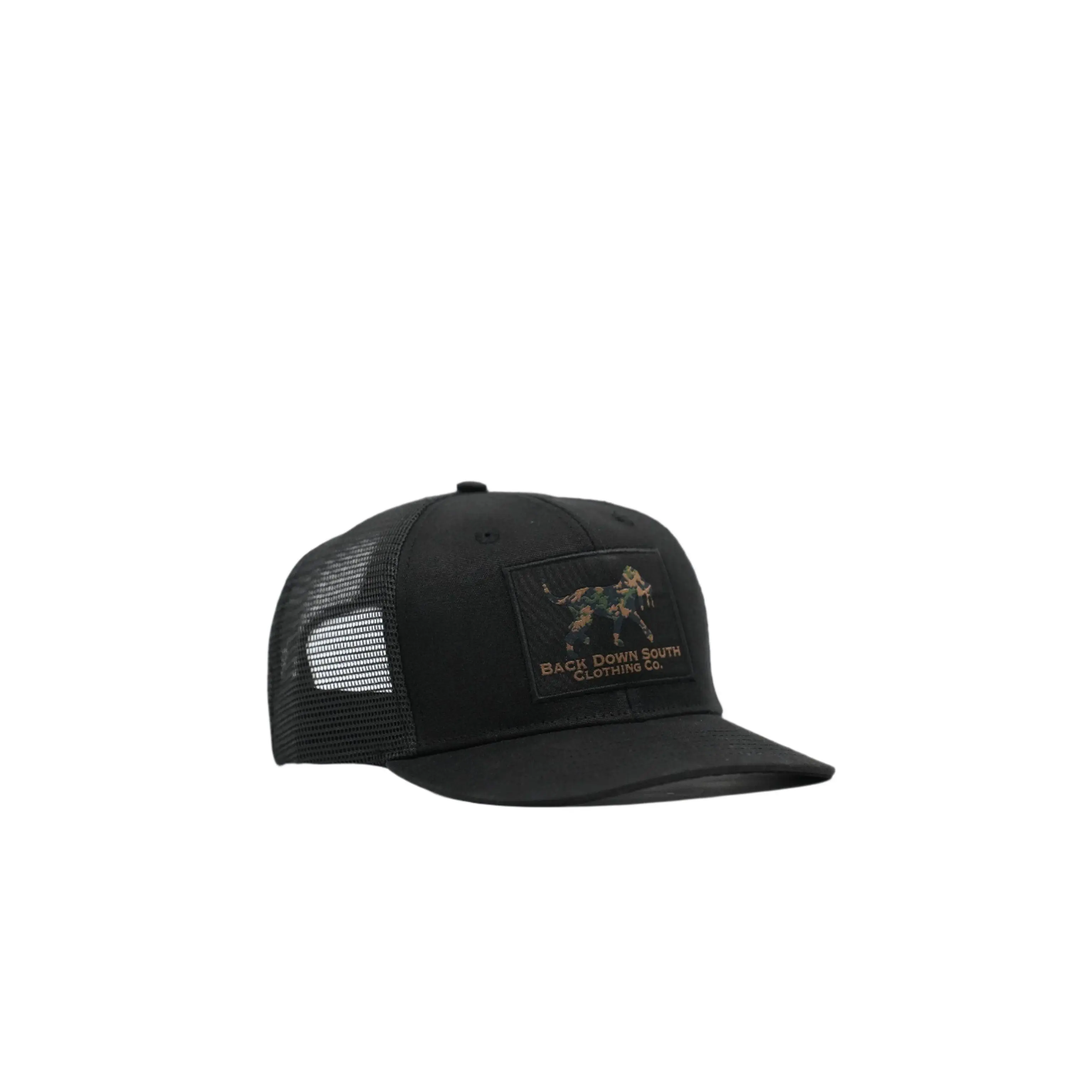Waxed Pursuit Trucker Hat - Camo Logo Patch