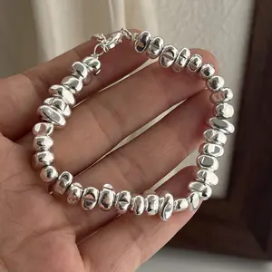 Unisex Retro Handmade Craft Bead Bracelet, Vintage Stone Bead Pattern Design, Ideal Birthday Gift for Fashion Accessories Enthusiasts