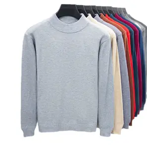 Ebb Supply Half Turtleneck Knitwear Sweater New Autumn/Winter Mock Neck Sweatshirts Solid Color Pullovers Man Brand Casual Men's Clothing