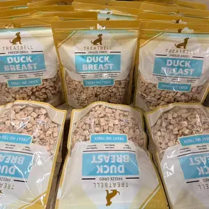 132oz/24Packs 100% Duck Breast freeze dried, Treat Bell, dog treats, cat treats, dog snack, cat snack