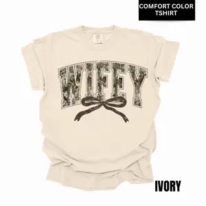 Wifey camo Comfort Color T-Shirt