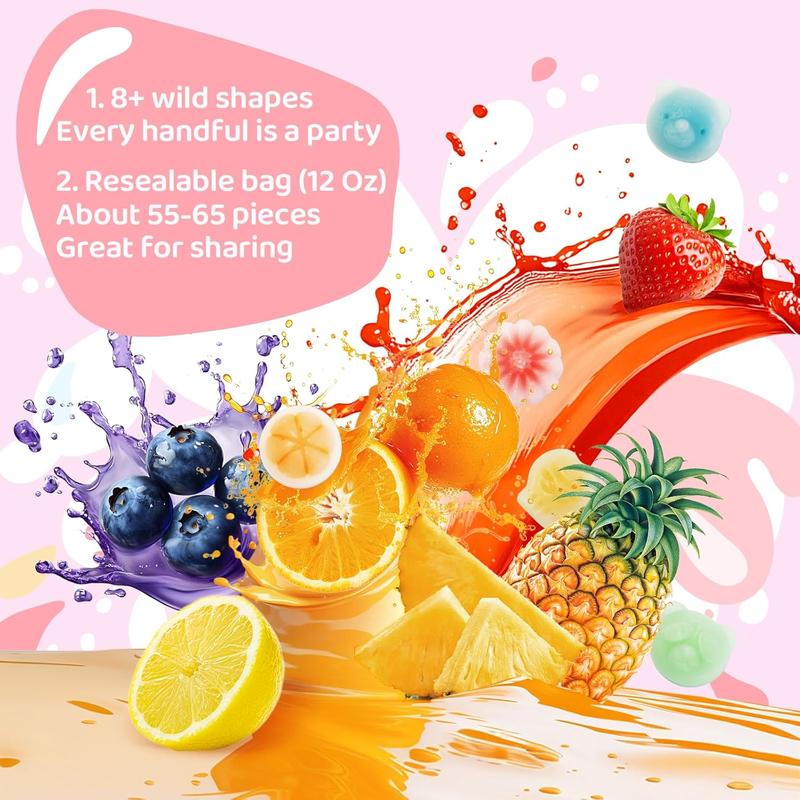 Wax Candy 12oz Bulk Pack, Retro Chewy Wax Candies for Old School Candy Lovers with 55-65 Pieces & 5 Flavors, Nostalgic Sweet Treats