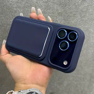 Phone Case - Luxury Magnetic Wireless Charging Card Bag Phone Case for Iphone 17Promax 17Pro 17 16 15 14 13 12 11 Pro Max 16 15 14 Plus Magnetic Back Cover