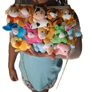 Plushy Small Bag - Soft Plush Toy Design with Colorful Characters, Ideal for Storage and Accessories