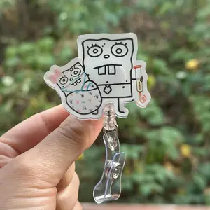 Doodle Bob NICU Baby - Nurse badge reel, RN, neonatal, labor and delivery, OB, healthcare, work accessory