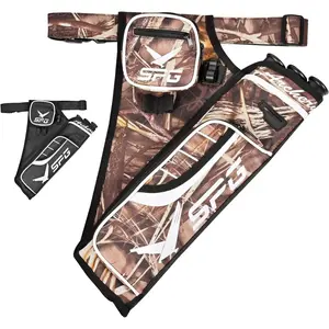 Arrow Quiver Archery Hip Quiver Durable Adjustable Waist Belt Three Arrows Tube for Arrow Storage Compound Bow Recurve Bow Accessories