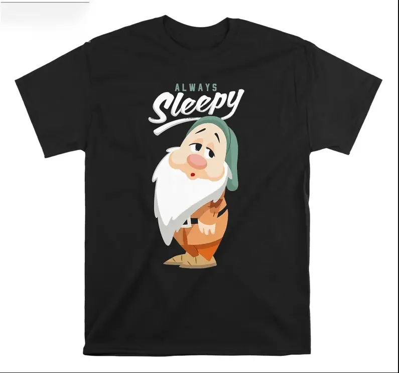 Sleep Dwarf Seven Dwarfs Adventure T-Shirt Unisex Cotton Crewneck Shirt