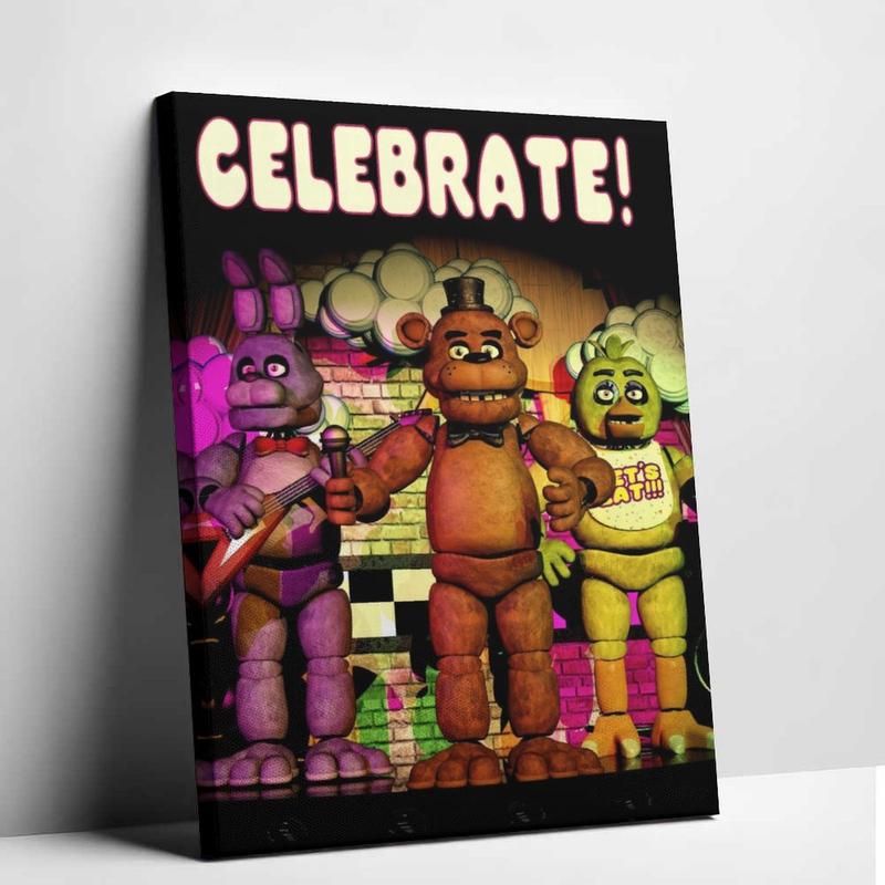 Interesting Fox Posters, Five Nights Freddy'S Posters, Five Nights On Freddy'S Celebration Wall Posters, High-Definition Canvas Posters, Cool Bedroom Aesthetic Art Posters, Retro Posters, Movie Posters, Wall Decorations, Retro Wall Art