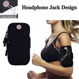 Waterproof Arm Bag for Running & Gym, Multi-Functional Phone Holder with Earphone Hole, Fits iPhone 16/15/14/13/12/11/XR