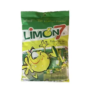 Limon 7 Salt & Lemon Powder Candy 100 Pieces Gummy Candy Snack Mexican Candy Mix Gummy Party Mix 200g Sweet Sour Candies Pack