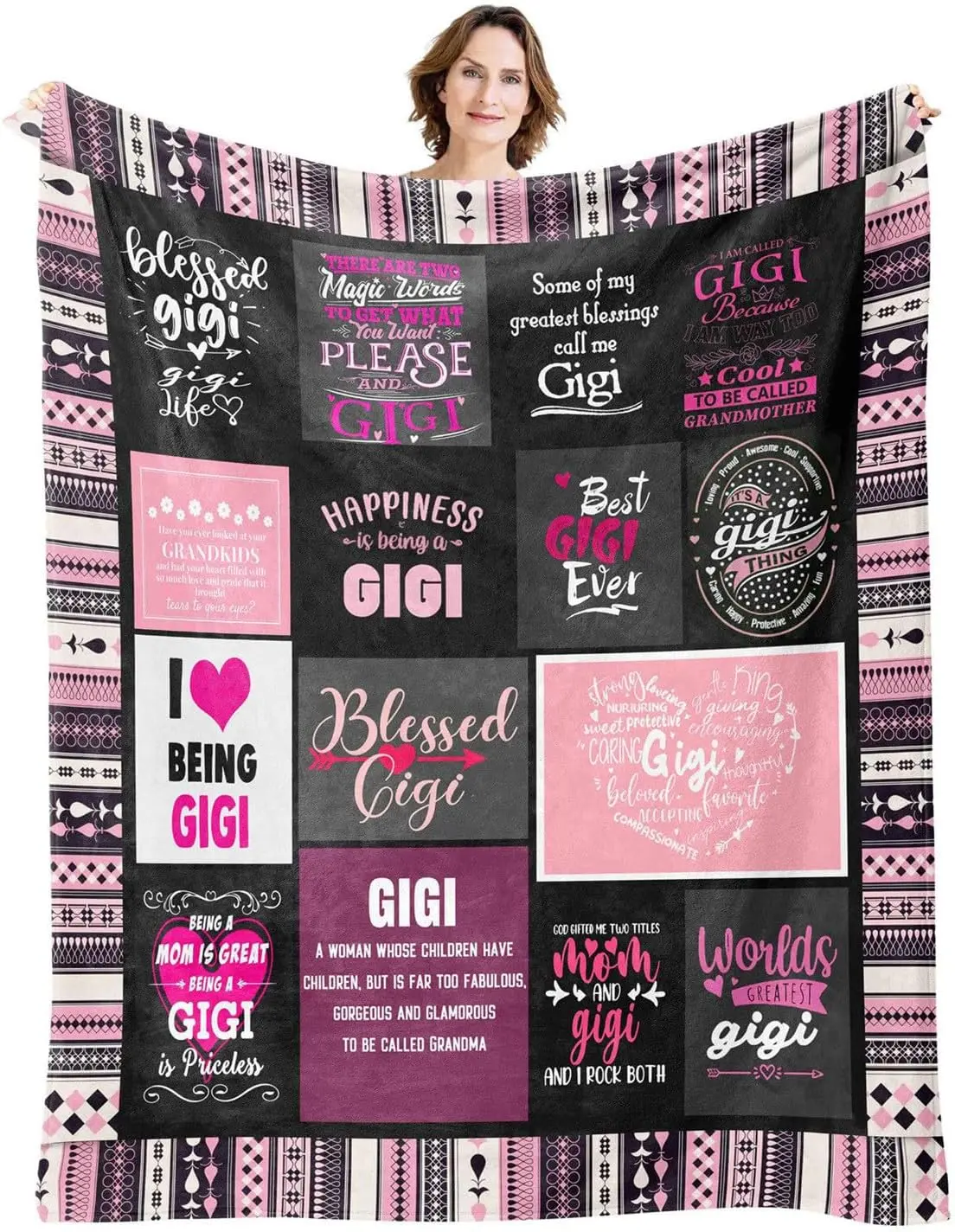 Best Gigi Blanket Gifts for Gigi from Grandchildren Gigi Gifts from Grandkids  Best Gigi Ever Blanket Christmas Mothers Day Birthday Present for Gigi from Grandaughter Throw Blanket