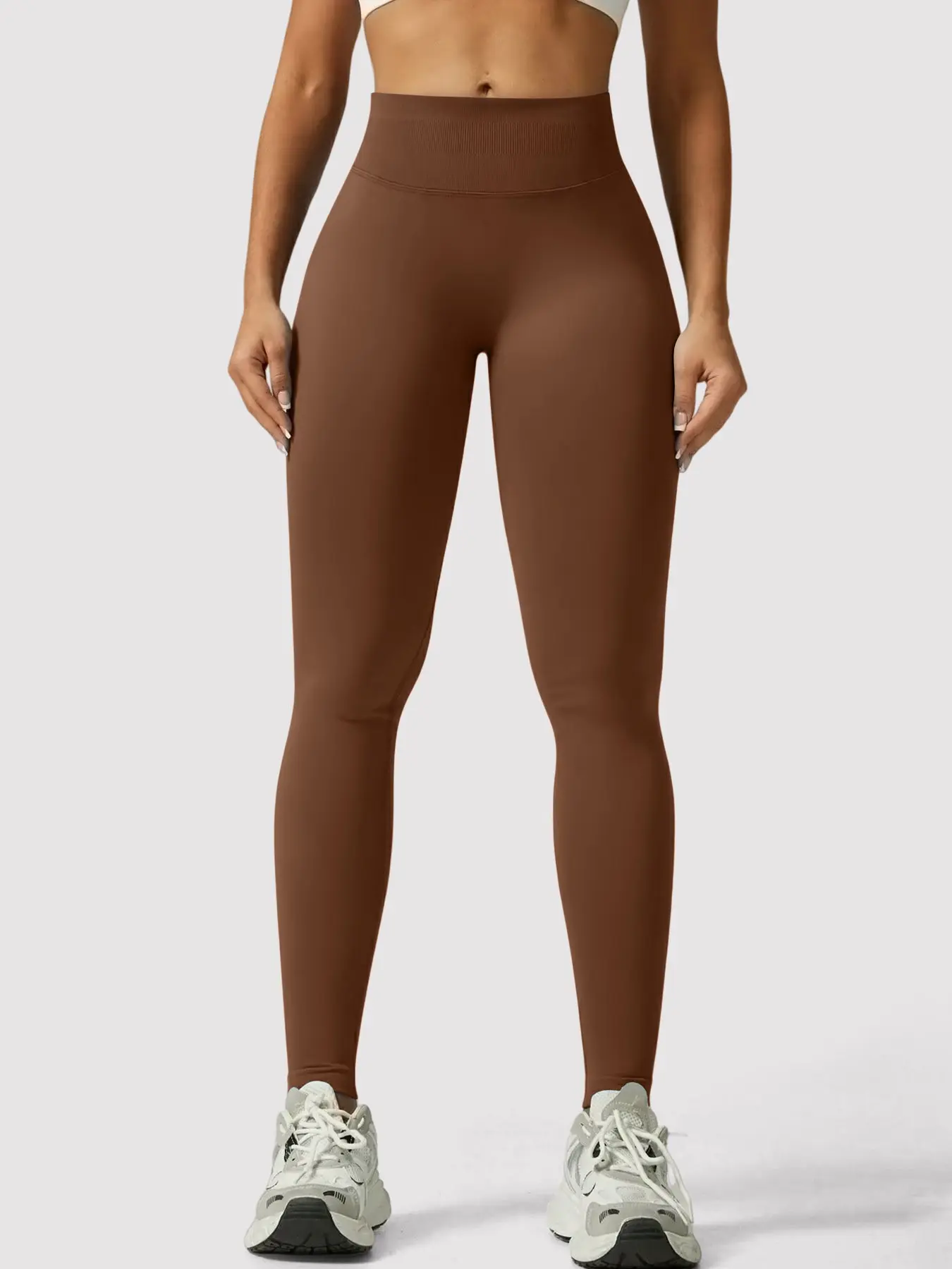 High Waist Sporty Leggings, Plain Design, All Seasons Wear, Comfortable & Stylish, Perfect for Gym & Daily Activities, Skinny Yoga Bottoms, Workout Bottoms