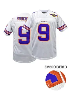 Men's Football Jersey,Bobby Boucher #9 The Water boy Adam Sandler Movie Mud Dogs Bourbon Bowl Football Jersey Stylish Jersey Sports Style Jersey