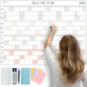 Own the Year 2026 GIANT Dry Erase Wall Calendar | 4ft x 3ft Full Year Planner