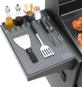 MealHelper 11.6x16 Inch Large Silicone Tool Organizer Mat Magnetic Non-Slip Roll-Up for Kitchen BBQ Grilling Cooking Mechanic Workshop Coasters Oil