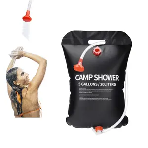 Solar Shower Bag, 5 Gallon/20 Liter Camping Shower Bag for Camping Beach Swimming Outdoor Travel