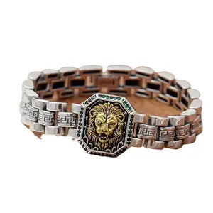 Retro Punk Style Stainless Steel Bracelet—a stylish accessory perfect for couples' daily wear, exuding a trendy vibe.