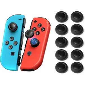 Joystick Caps Thumb Grips for  /OLED/Lite, Anti-Slip TPU  Texture Analog Stick Covers for JoyCon Controller Repair Kit Accessories(10pcs)