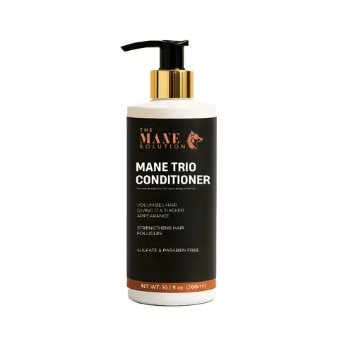 Mane Trio Conditioner: 3-in-1 Hair Growth, Ketoconazole Volumizing shampoo for Thinning & Fine Hair Rosemary – Sulfate & Paraben Free – 300ml