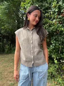 Piper Mocha Vest Cardigan