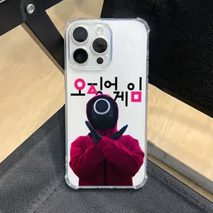 Movie Game Squid Phone Case Suitable for iPhone 17 16e 16 15 14 13 12 11 Mini Pro Max Air X XR XSMAX 8 7 Plus Protective Anti Fall Protection Transparent Soft Back Cover