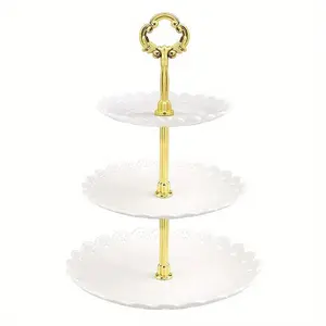 Three-layer Fruit Plate Dessert Candy Dish European-style Fruit Plate Candy Stand Plate Wedding Cake Plate Display Rack