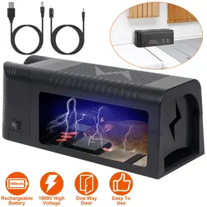Electric Rat Trap Effective Humane Indoor Mouse Trap Killer Upgraded Instantly Kill Rodent Zapper for Rats Mice with Powerful Voltage