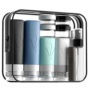 17pack Travel Bottles for Toiletries, TSA Approved Squeezable  Liquid Containers for Shampoo Conditioner Lotion &  Wash Vacation Travel Essentials with Labels