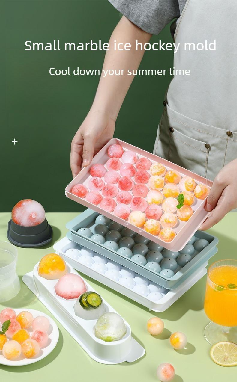 2PCS Ice cream mold for white glutinous rice jelly/gel; food-grade; suitable for making baby food; DIY spherical shape; trending round balls; for refrigerator storage