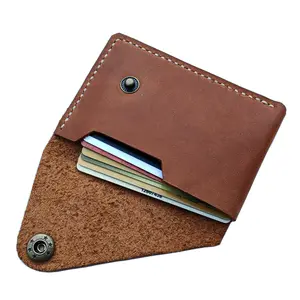 Men's Card Holder Wallet Genuine Leather Coin Purse Ladies Card Mini Bag Clutch Feminine Men's Slim Purse Money Small Wallet Pouch