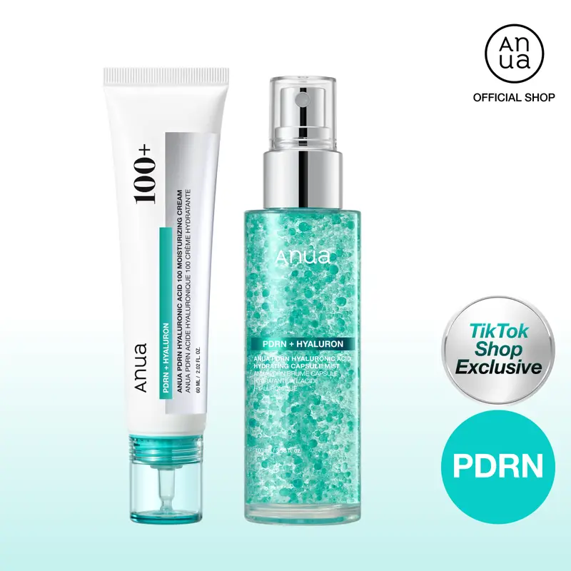 [Anua] PDRN Rejuvenating Essential Exclusive Set, PDRN Cream + PDRN Collagen Glow Facial Serum Spray + Collagen Neck Patch, S PDRN Lifting & Firming Skin Care, Rejuvenating skin, Korean Skincare