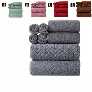 Thick Coral Velvet Adult Square Towel For Home Use Wheat Ear Pattern Fast Drying Soft Face And Bath Absorbent